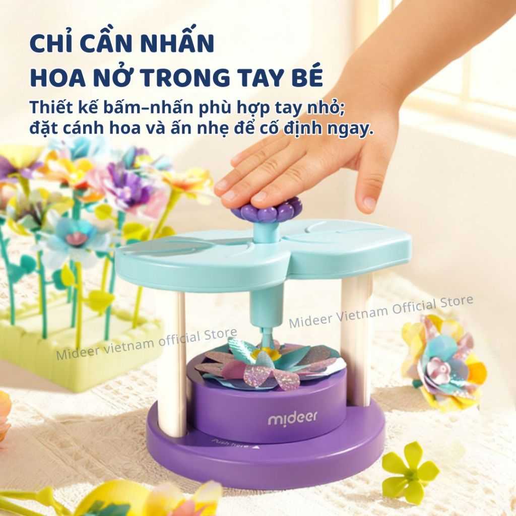 Đồ Chơi Thủ Công Làm Hoa Giấy Mideer Click & Bloom Florist 3+