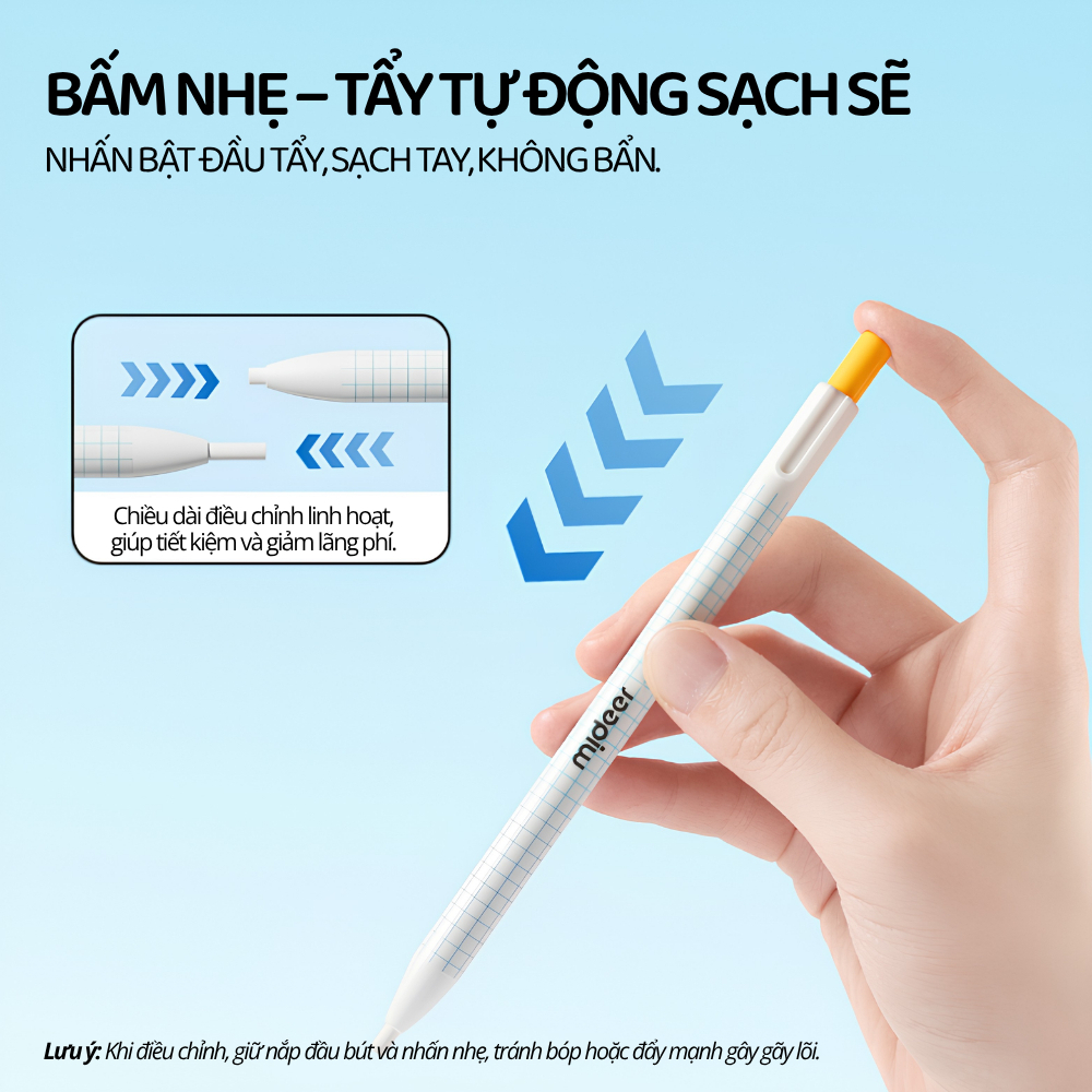 Gôm Tẩy Dạng Bút Siêu Sạch Cho Bé Mideer Clic Eraser 3+