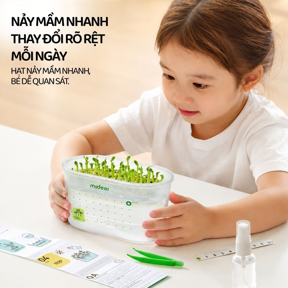 Bộ Trồng Cây Thủy Canh Cho Bé Mideer EasyGrow Garden - Hydro Set 6+