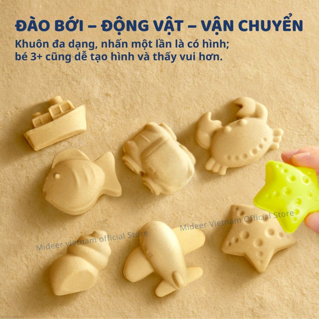 Cát Động Lực Kèm Khuôn Động Vật Mideer Magic Sand Play 3+