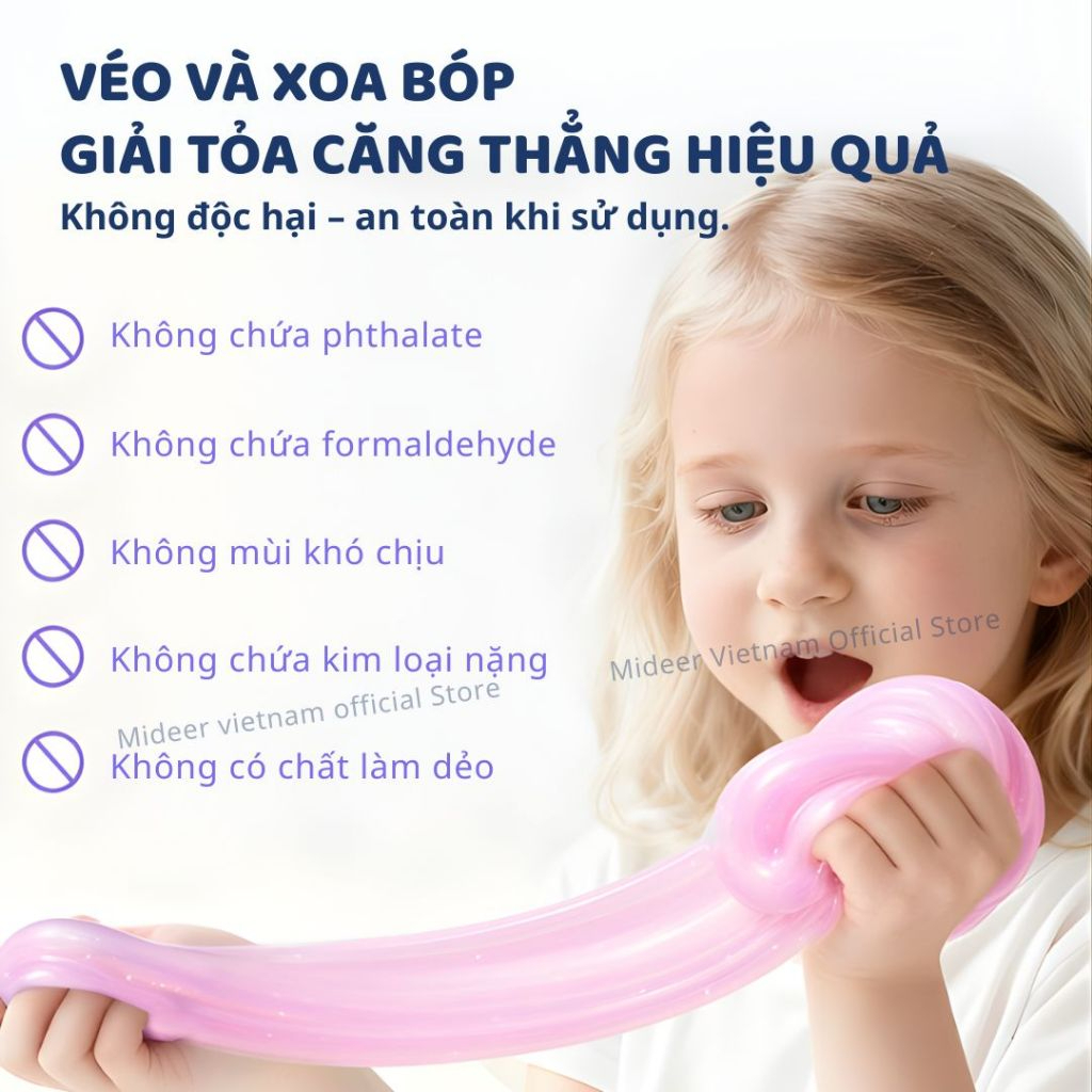 Đồ Chơi Slime An Toàn Màu Xanh Cho Bé Pearly Putty 3+