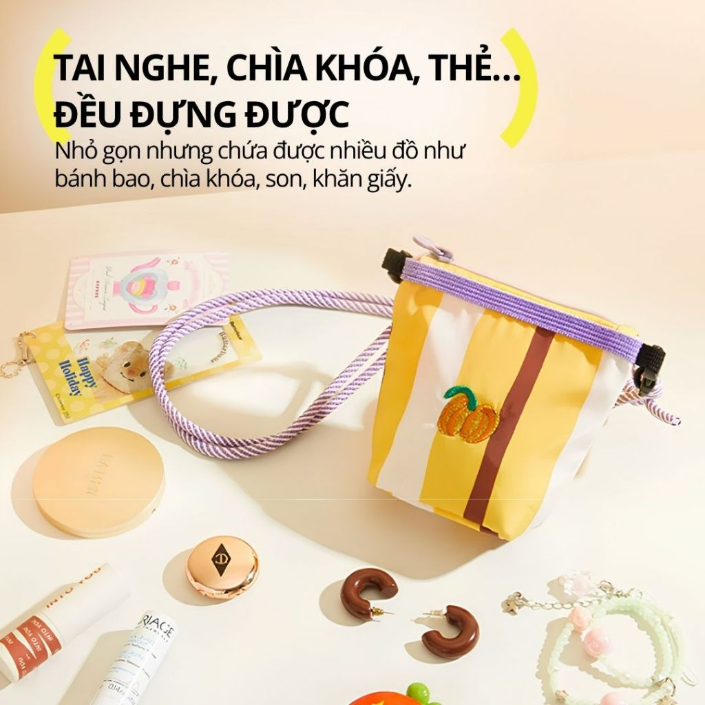 Túi Đeo Chéo Mini Hugz Hobo Bag- Holiday Blank Space