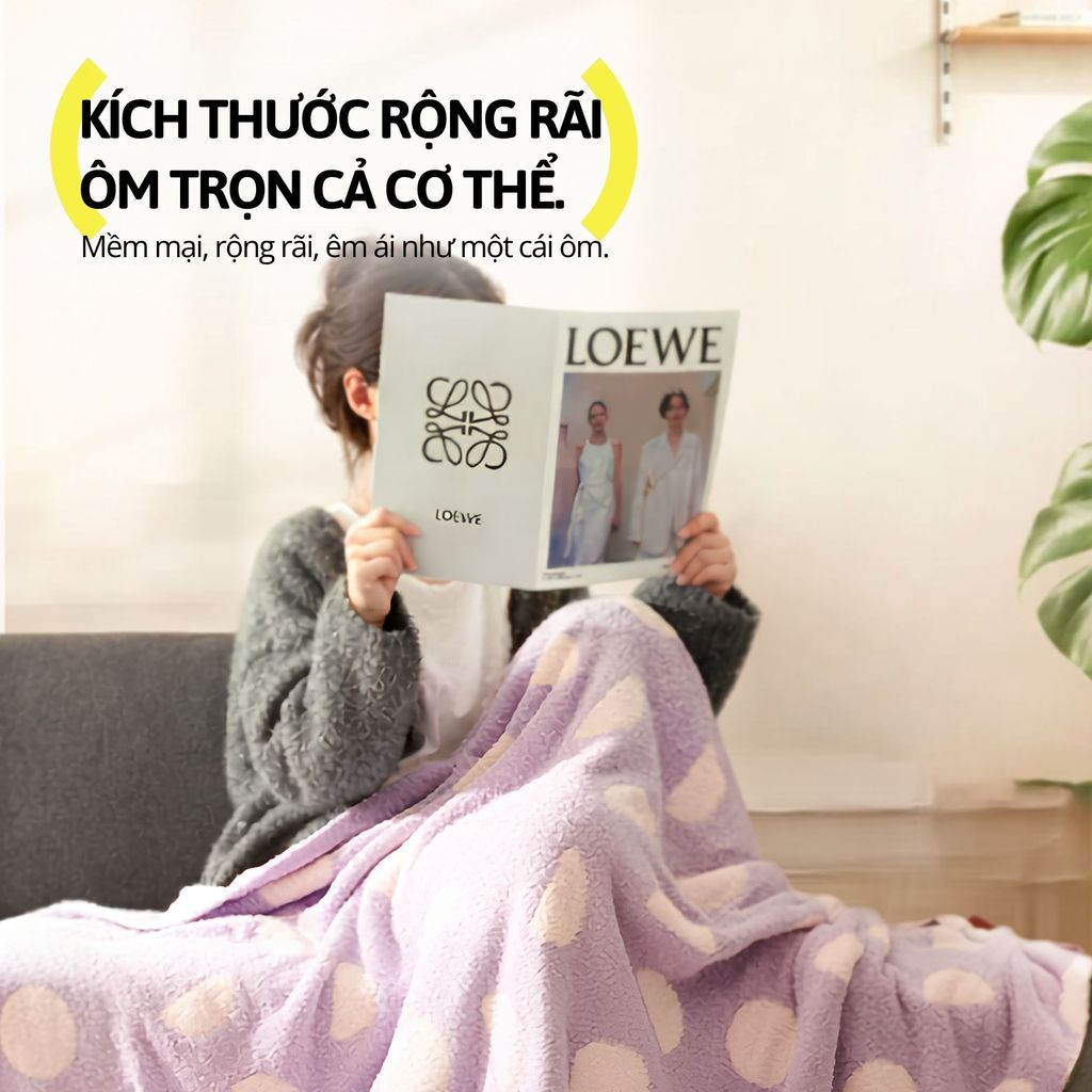 Chăn Nhung Hai Mặt Milk Cap Blanket- Sunset Soda