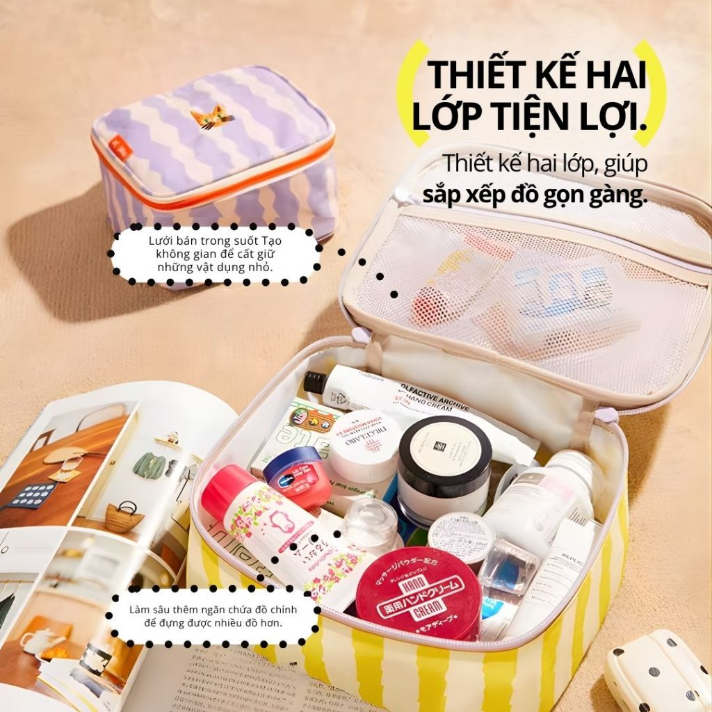 Túi Đựng Đồ Du Lịch Hugz Toiletry Bag Beach Vacation Size S- 17cm*17cm*10cm