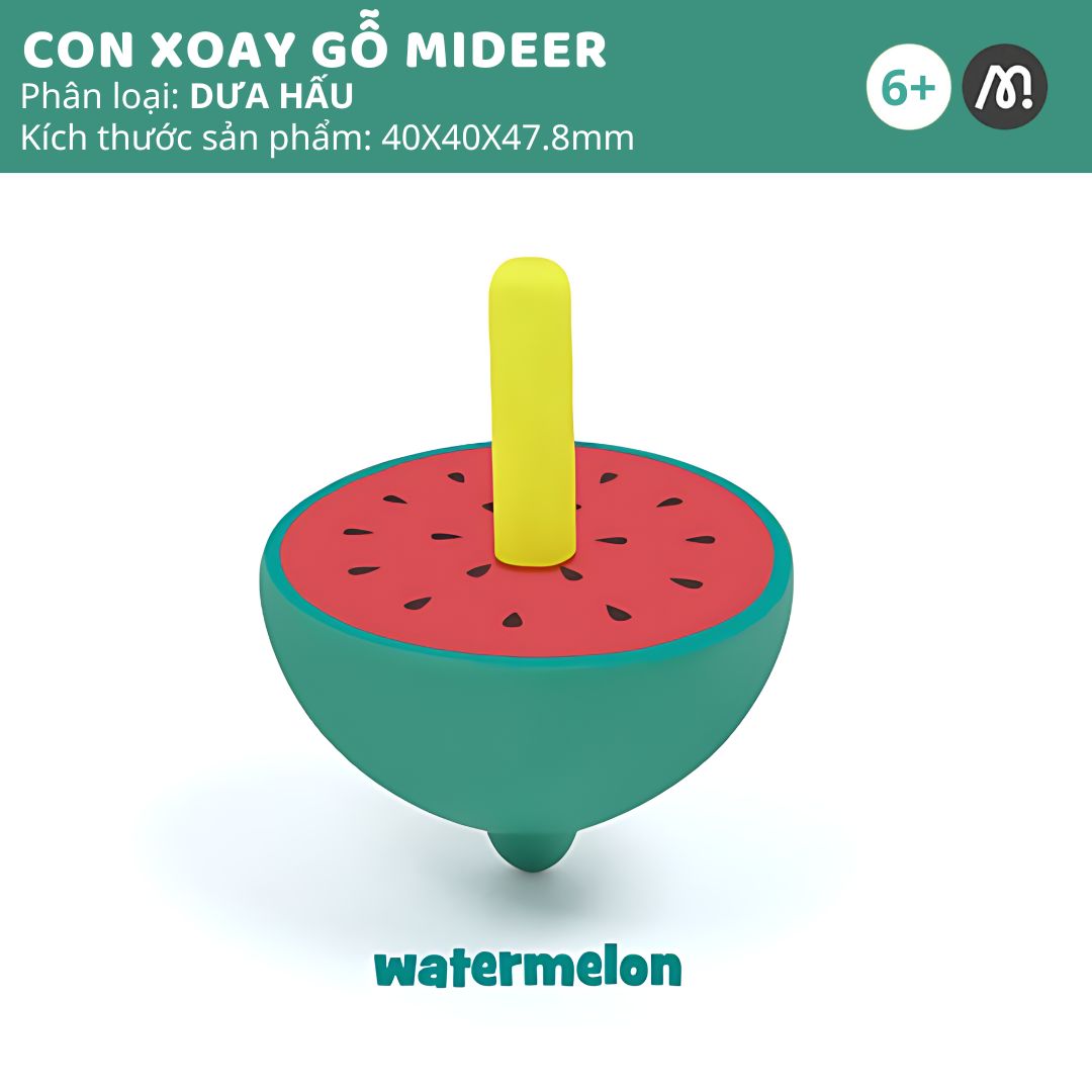 Con Quay Gỗ Cho Bé Mideer Mini Spinning Tops Spinner 3+