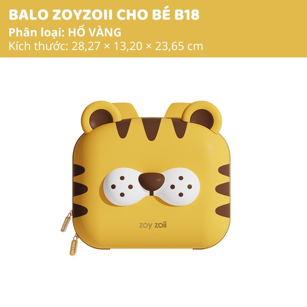 Balo Cho Bé Mầm Non Zoyzoii Animal Series School Bag B18- Hổ Vằn
