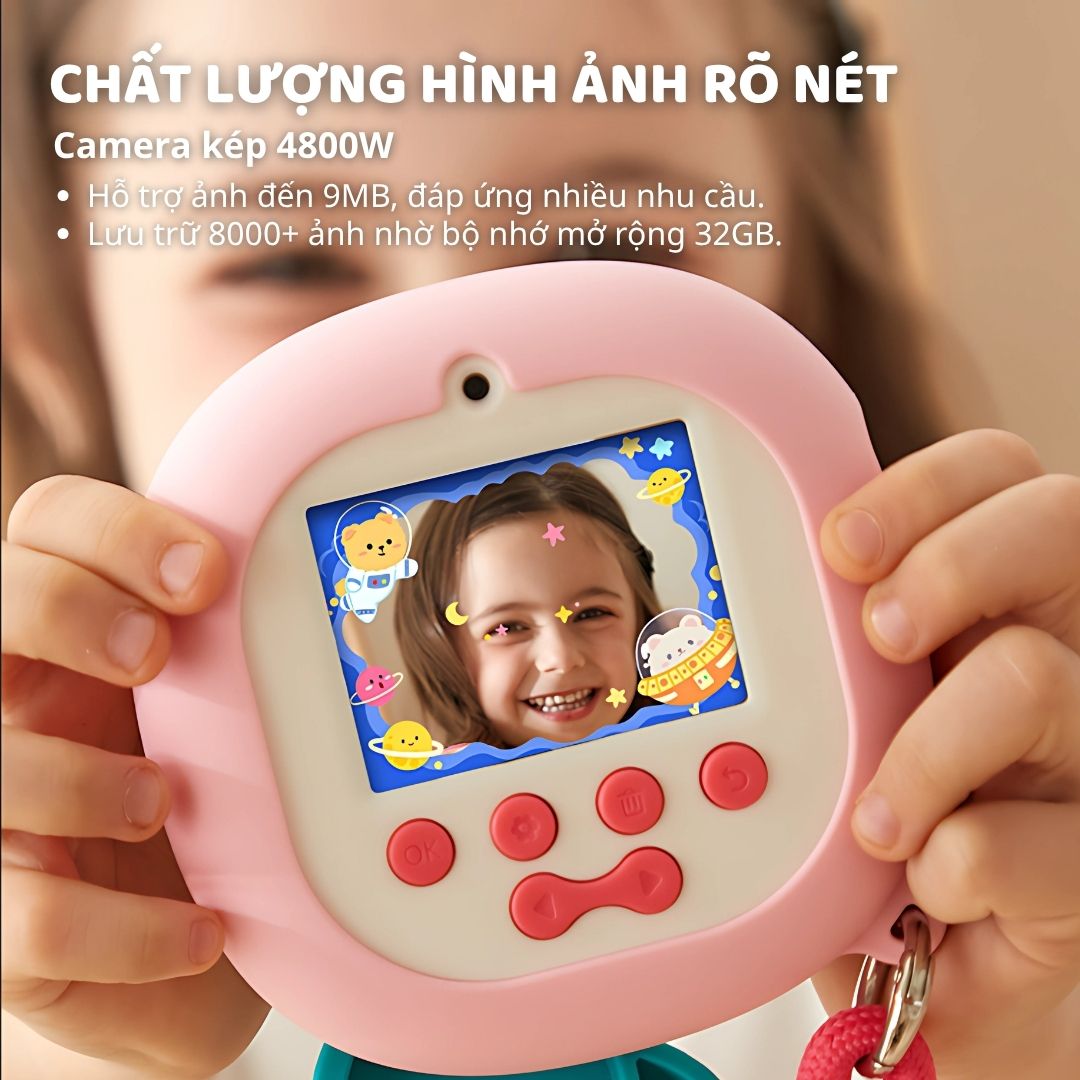 Máy Ảnh Cho Bé Màu Xanh Mideer Say Cheese Kids Camera 3+