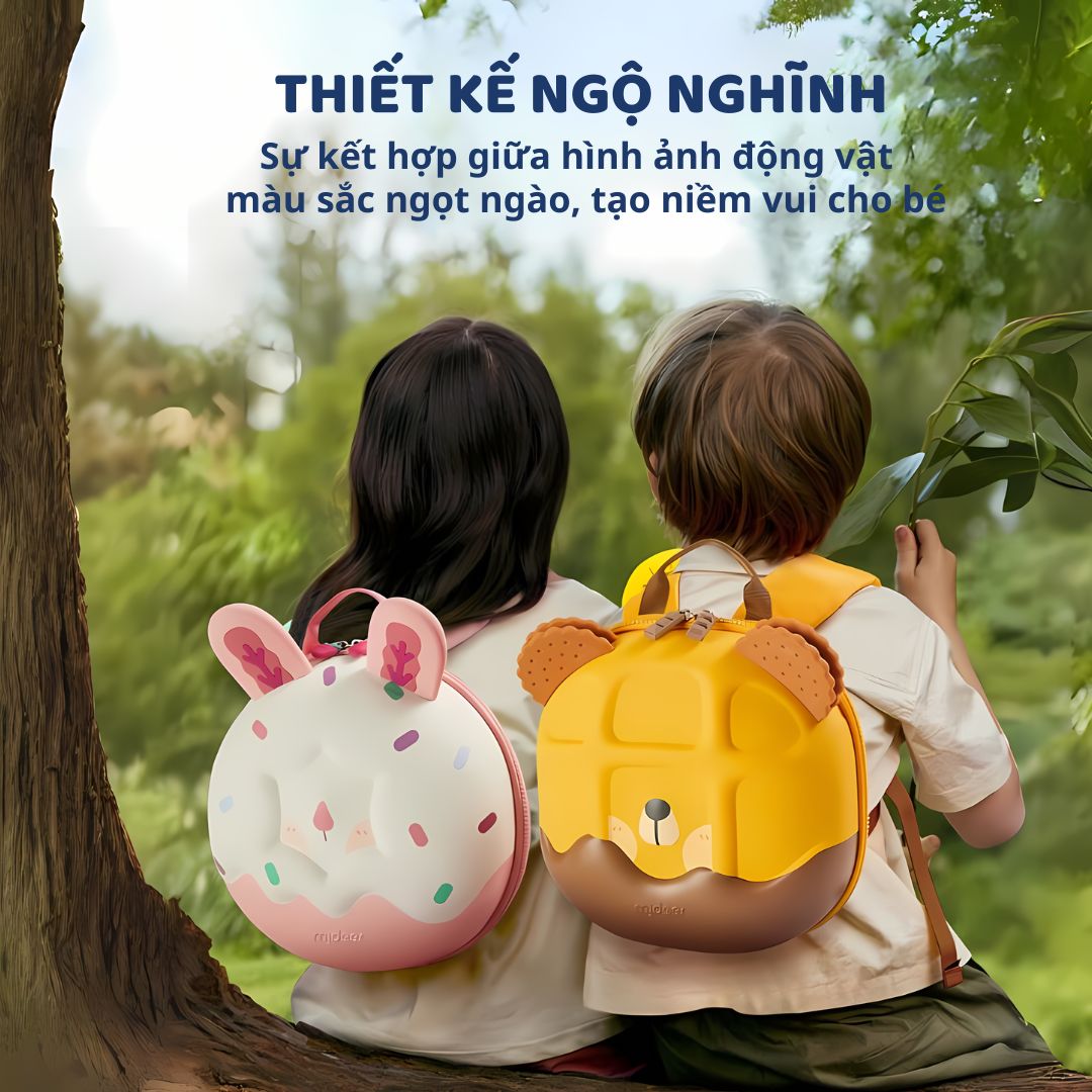 Balo Mầm Non Cho Bé Mideer Sweet Room Kids Backpack- Waffle