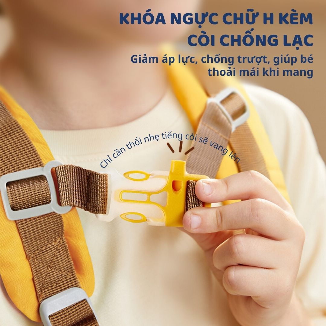 Balo Mầm Non Cho Bé Mideer Sweet Room Kids Backpack- Waffle