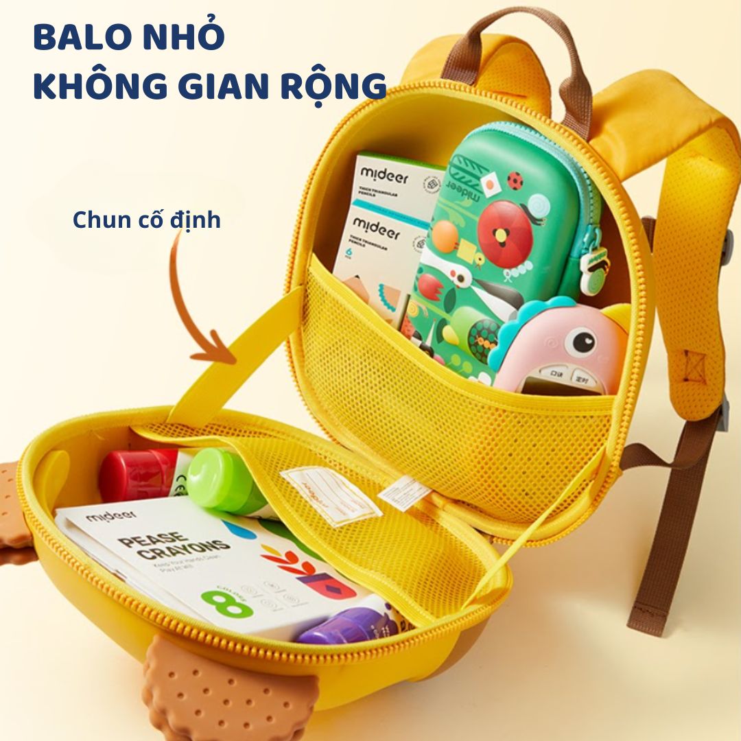 Balo Mầm Non Cho Bé Mideer Sweet Room Kids Backpack- Waffle