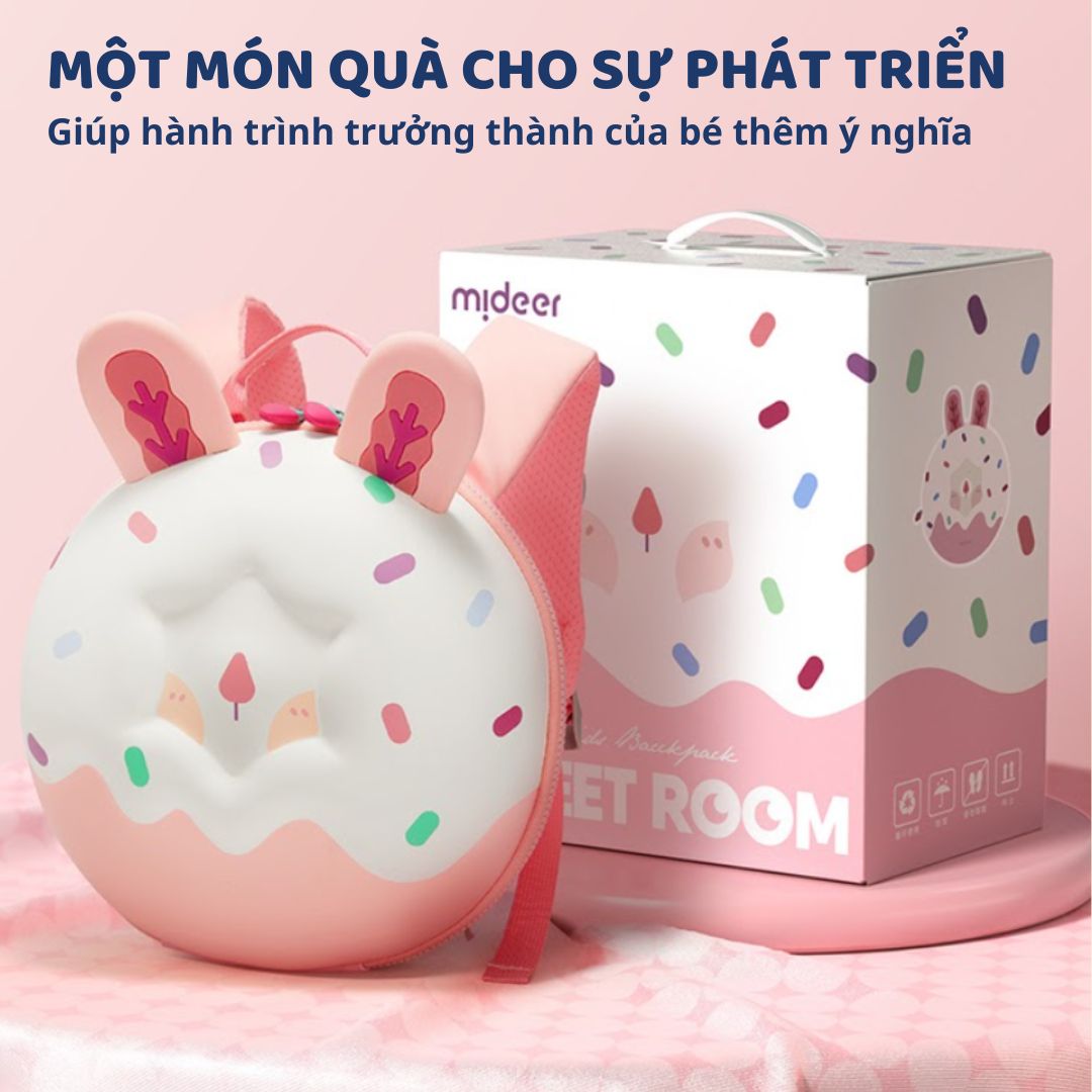 Balo Mầm Non Cho Bé Mideer Sweet Room Kids Backpack- Waffle