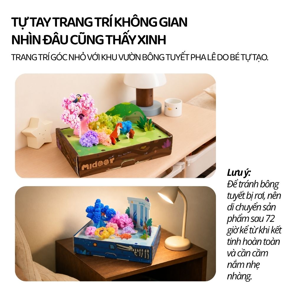 Đồ Chơi Thủ Công Tạo Bông Tuyết Sáng Tạo Mideer Magic Tree 8+