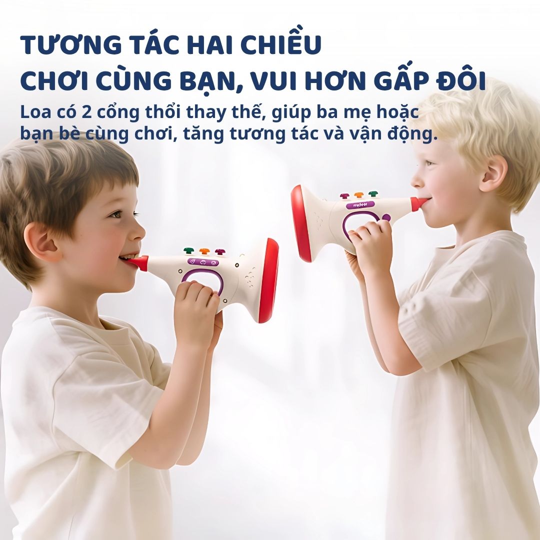 Kèn Thổi Cho Bé Mideer Lung Training Horn 3+