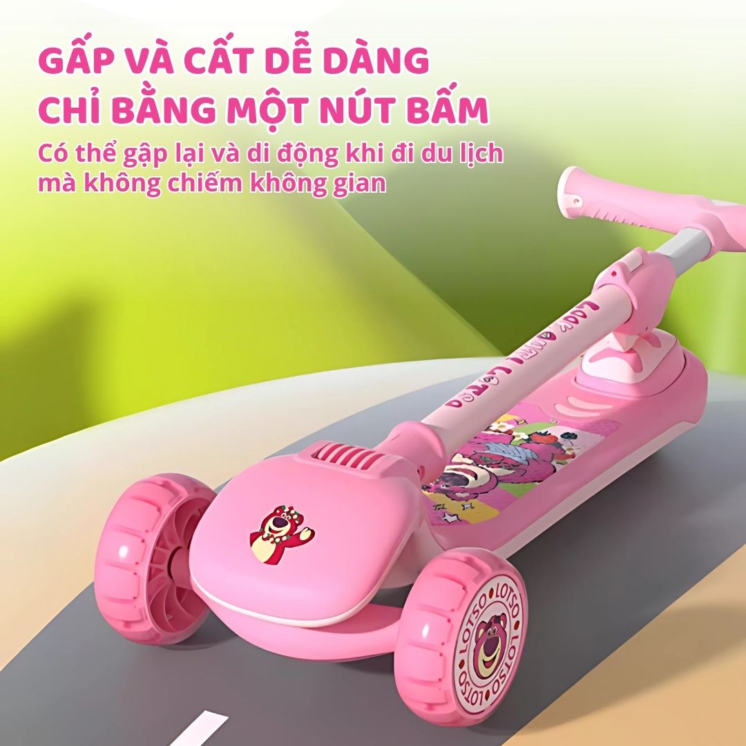 Xe Scooter Gấp Gọn Kèm Ghế Ngồi 2in1 Mesuca Marvel- Iron Man 3+