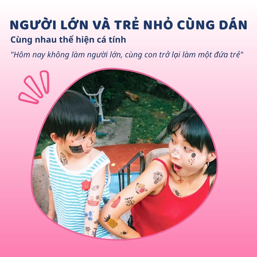 Hình Xăm Tạm Thời Cho Bé Mideer Playful Tattoo Stickers Deluxe Edition 3+