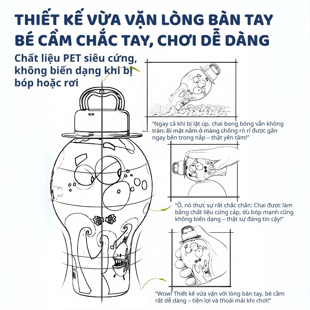 Đồ Chơi Thổi Bong Bóng Cho Bé Mideer Bubble Phial 3+