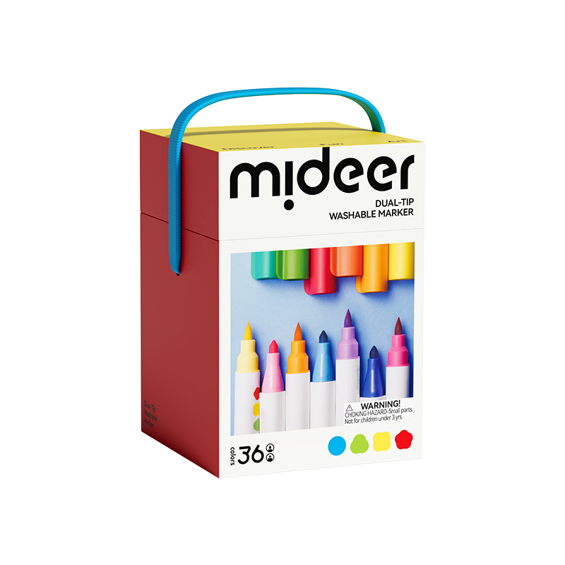 Bút Màu Nước 2 Đầu Cho Bé Mideer Washable Marker- 36 Màu