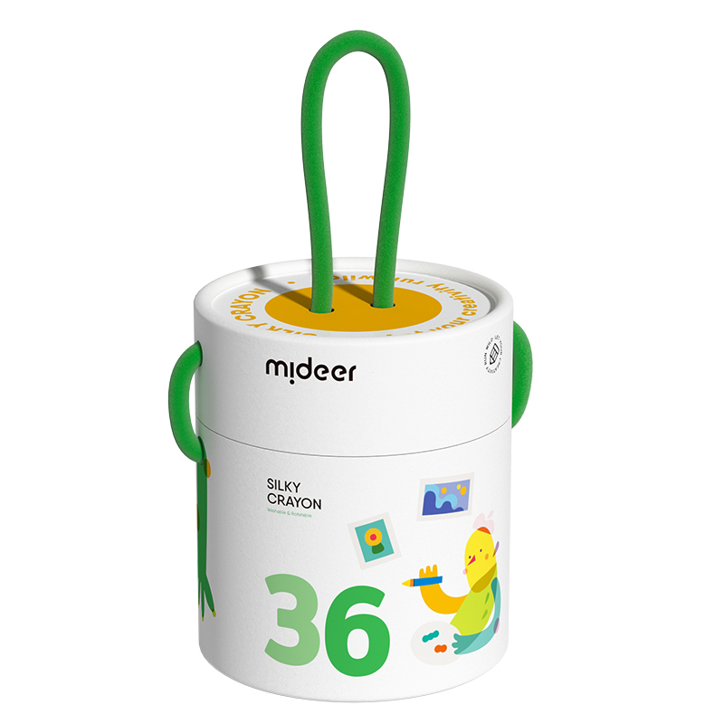 Màu Sáp Lụa Hữu Cơ 36 Màu Mideer Silky Crayons 3+
