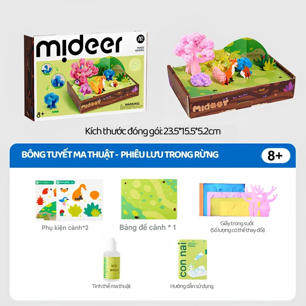 Đồ Chơi Thủ Công Tạo Bông Tuyết Sáng Tạo Mideer Magic Tree 8+