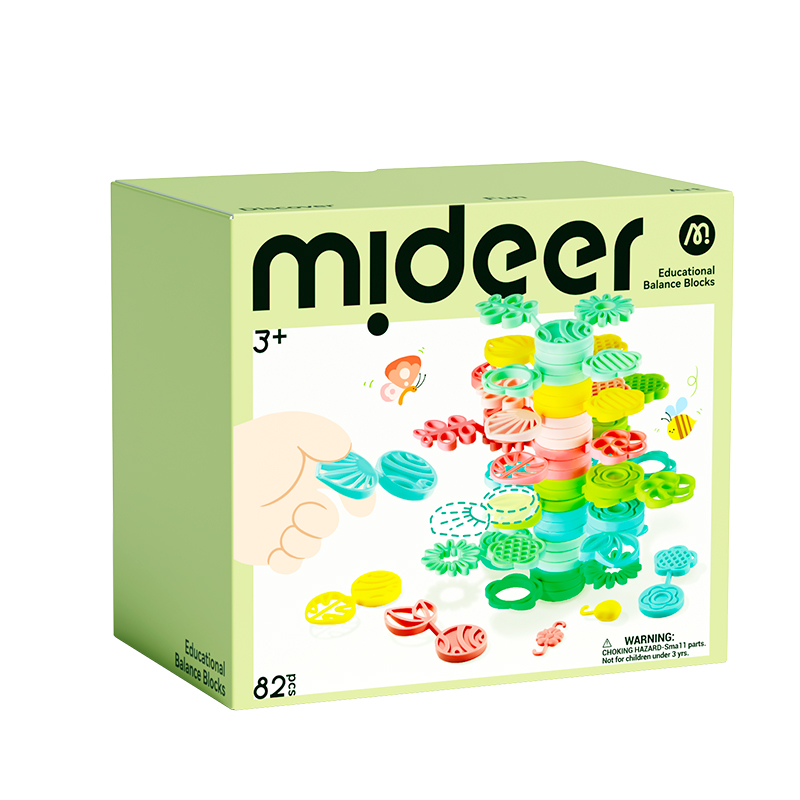Dồ Chơi Xếp Hình Cân Bằng Khối Hoa Lá Mideer Stackable Blocks - Wisdom Tree 3+
