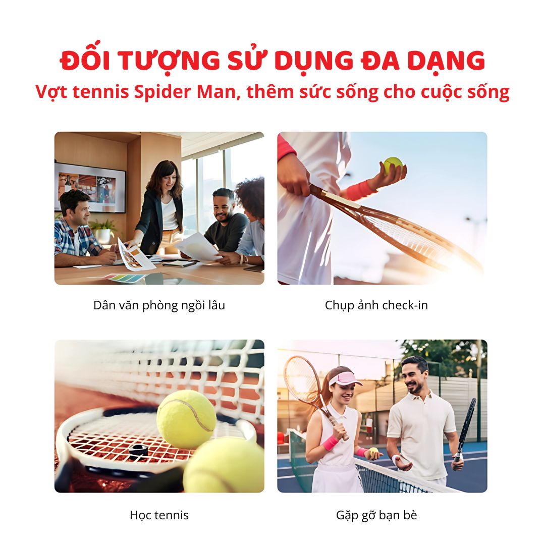 Vợt Tennis Cho Bé Disney Marvel Chính Hãng Spider Man 6+