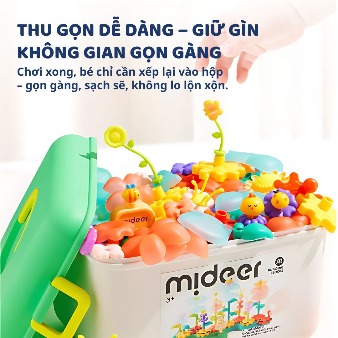 Đồ Chơi Lắp Ráp Bánh Răng Mideer Rotating Garden Puzzle Blocks 3+
