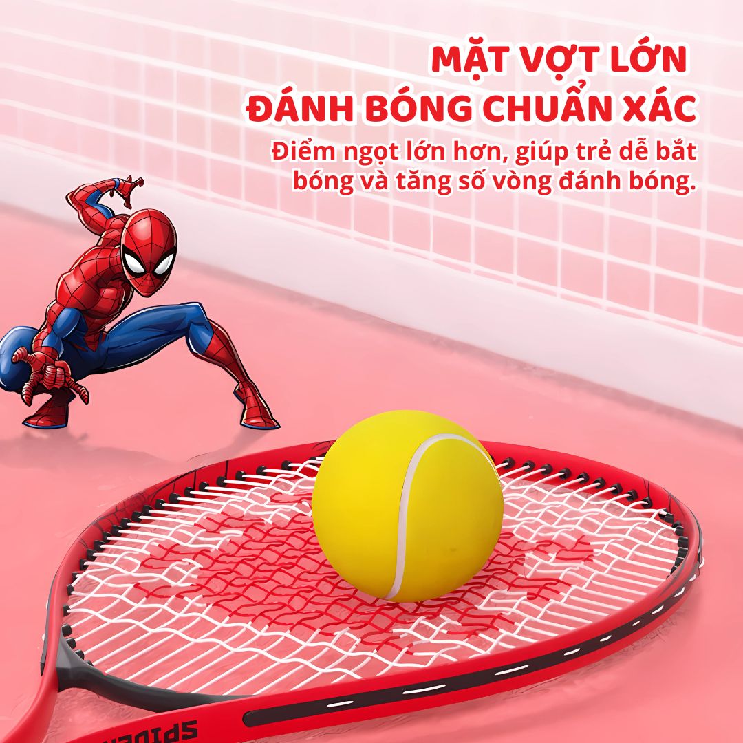 Vợt Tennis Cho Bé Disney Marvel Chính Hãng Spider Man 6+