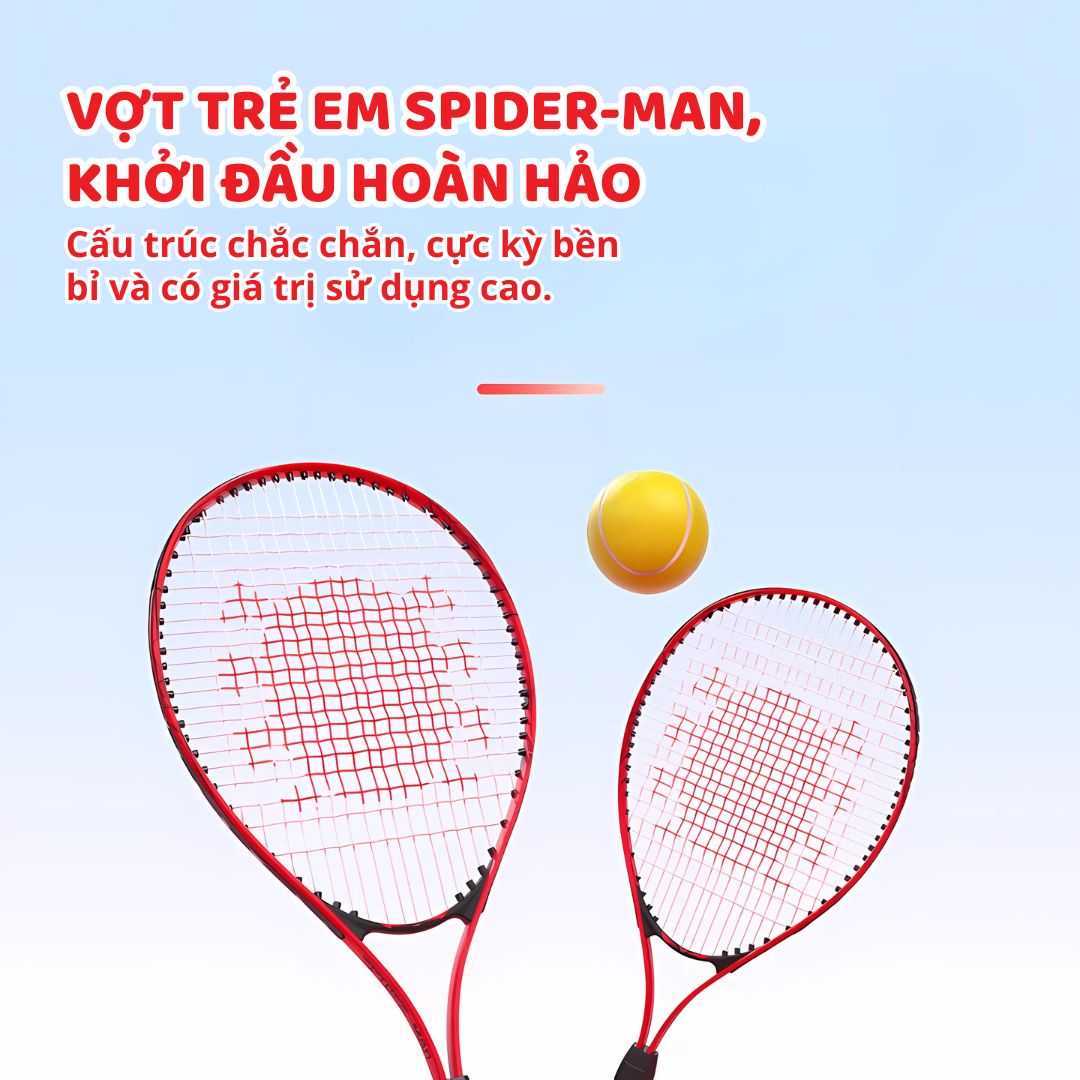 Vợt Tennis Cho Bé Disney Marvel Chính Hãng Spider Man 6+