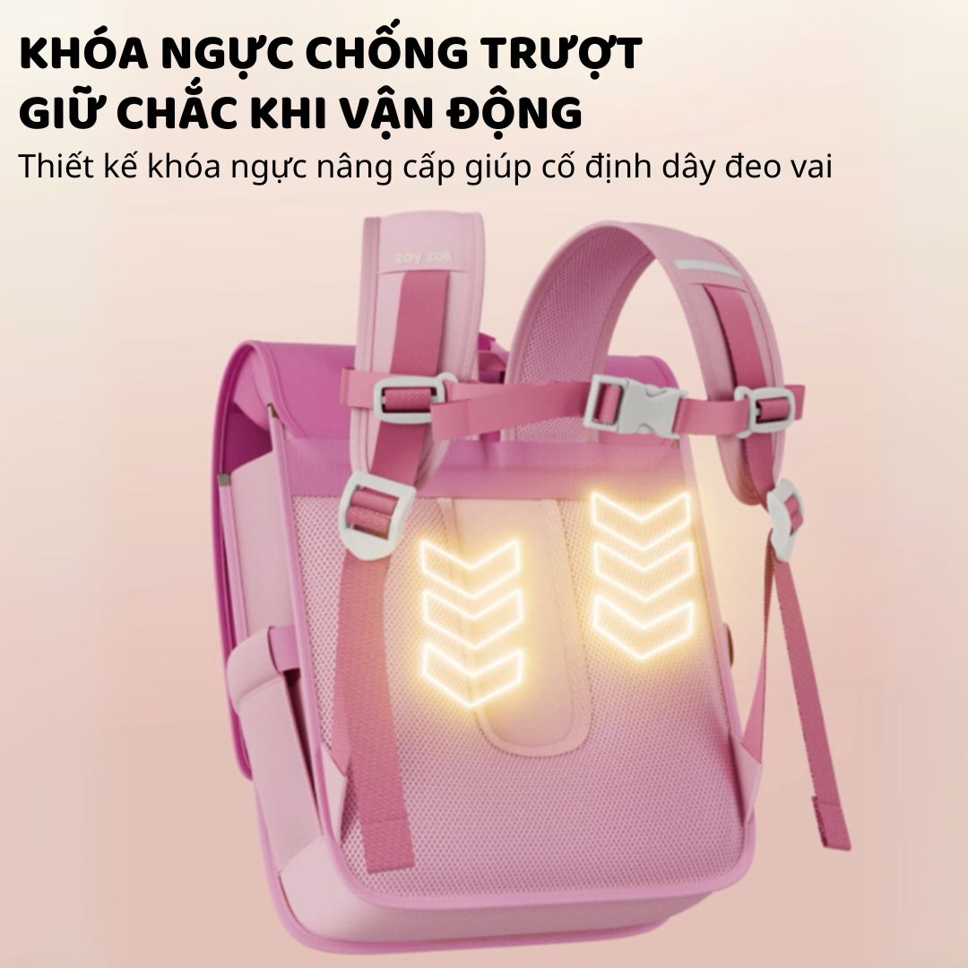 Balo Chống Gù Cho Bé Tiểu Học Zoyzoii Vintage Backpack B33 Quả Cherry