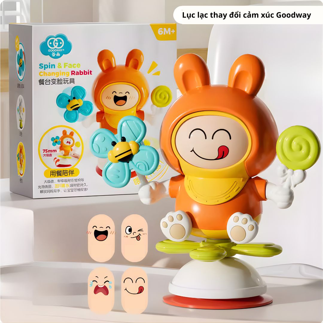 Đồ Chơi Thỏ Nhảy Múa Thay Đổi Biểu Cảm Goodway Rabbit- Màu Cam 3m+