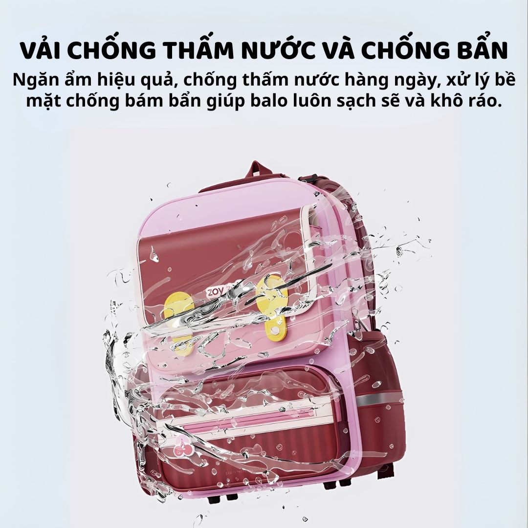 Balo Chống Gù Cho Bé Tiểu Học Zoyzoii Air Elastic Backpack B88-A Màu Vàng