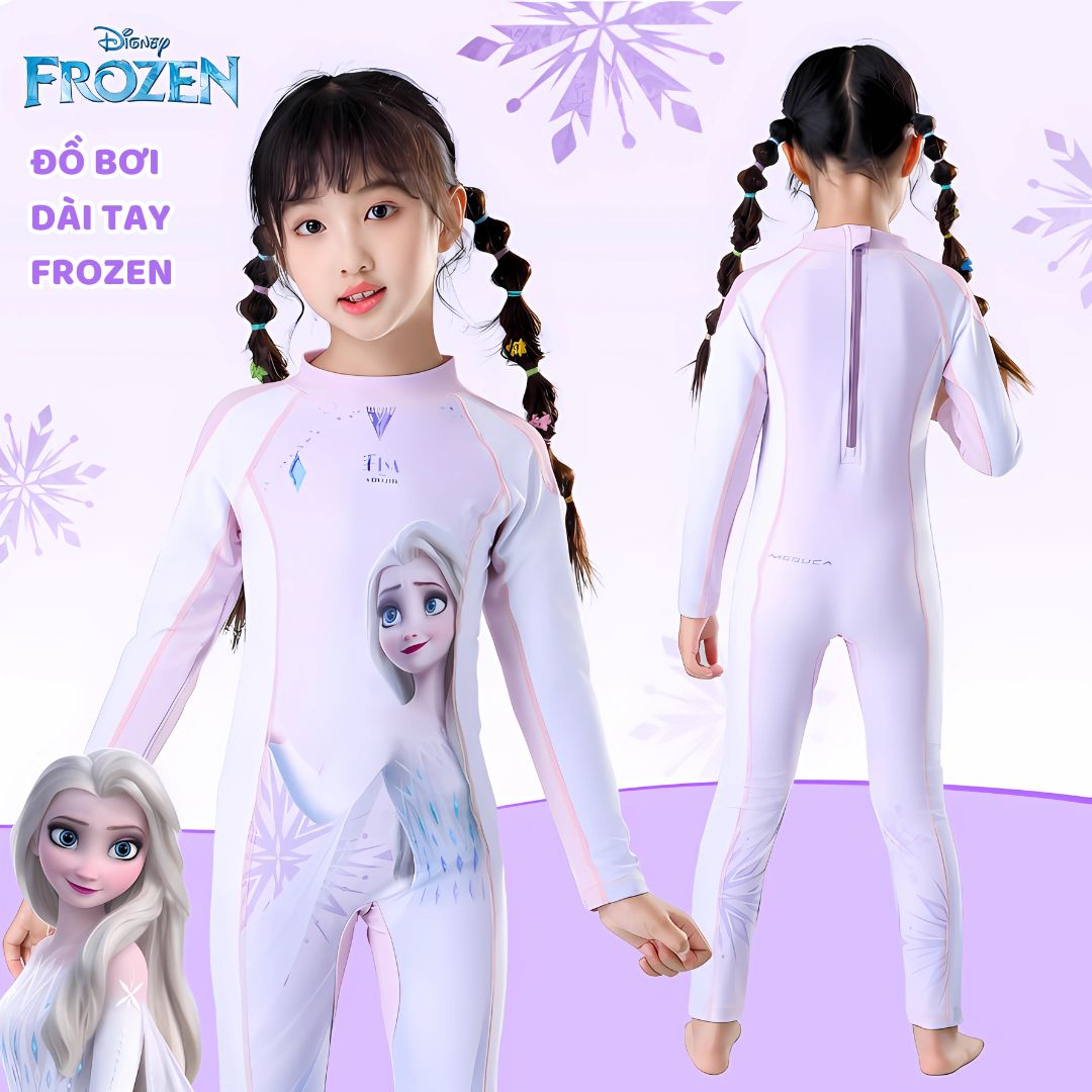 Đồ bơi Cho Bé Gái Size 16 Chính Hãng Mesuca Disney Frozen- Frozen Tím