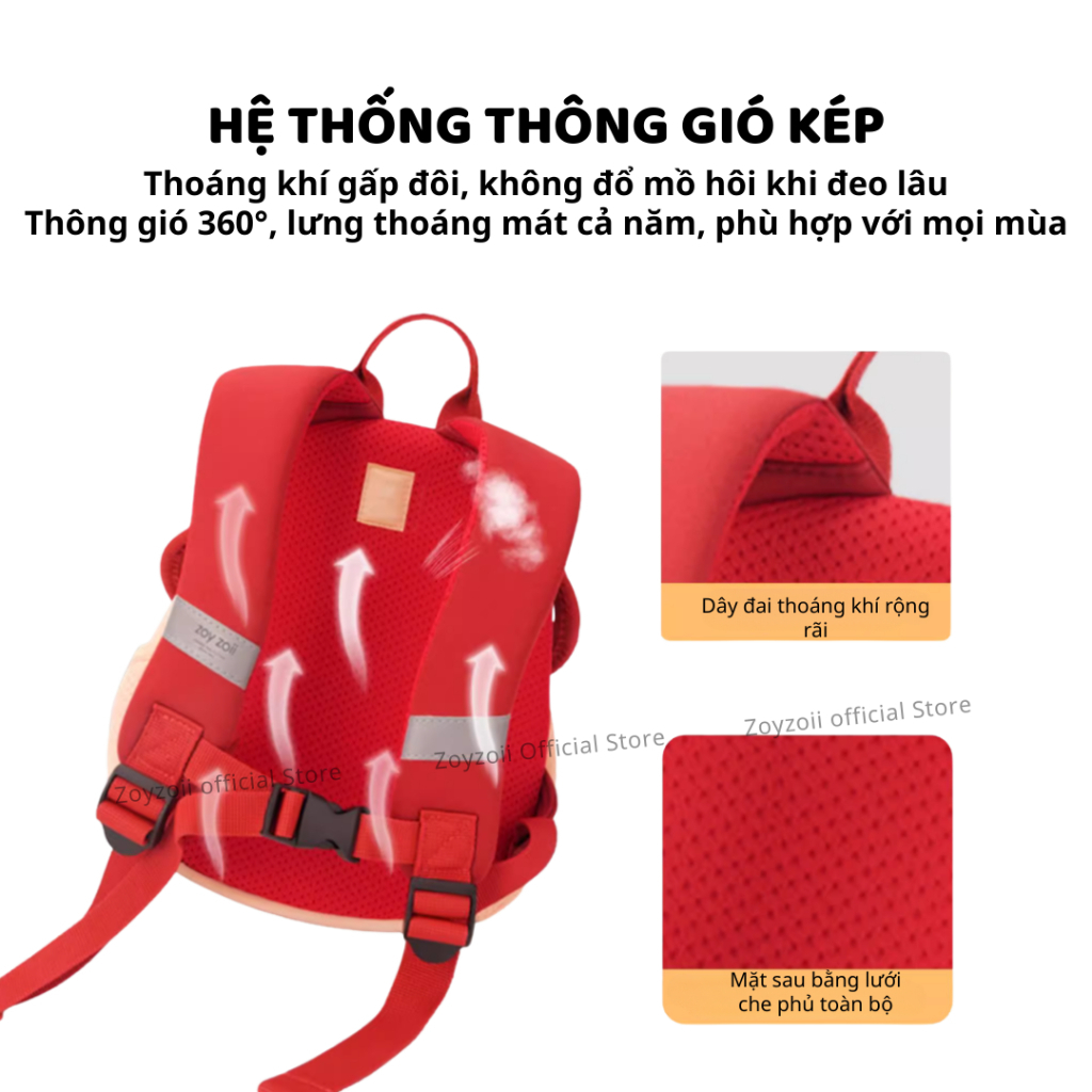 Balo Cho Bé Mầm Non Zoyzoii Mushroom Series B50- Máy Bay