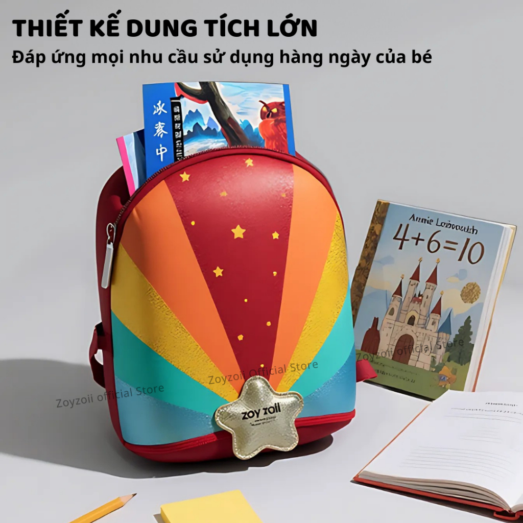 Balo Cho Bé Mầm Non Zoyzoii Backpack B79 Nơ Hồng