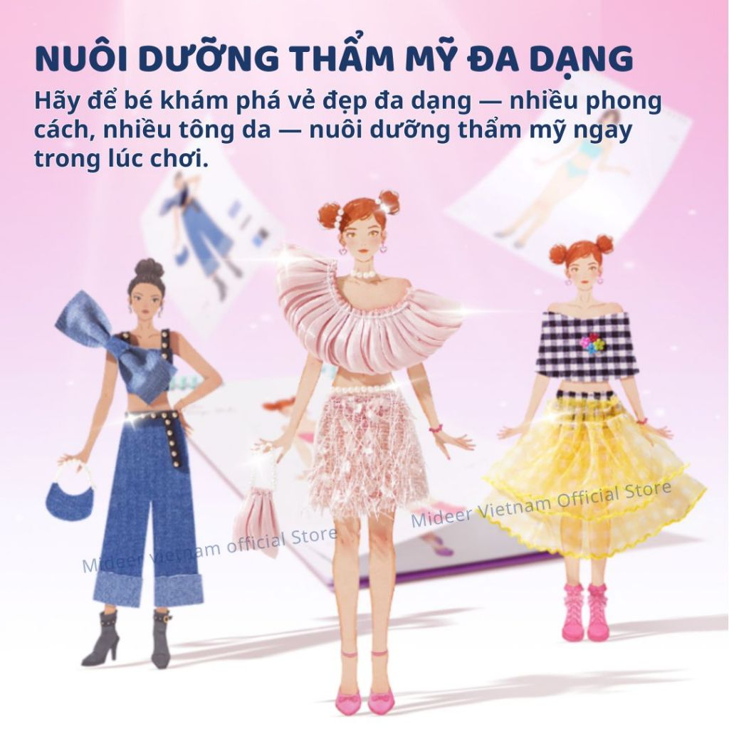 Đồ Chơi Sổ Tay Thiết Kế Thời Trang Mideer Dress-up Fashion Guide 6+
