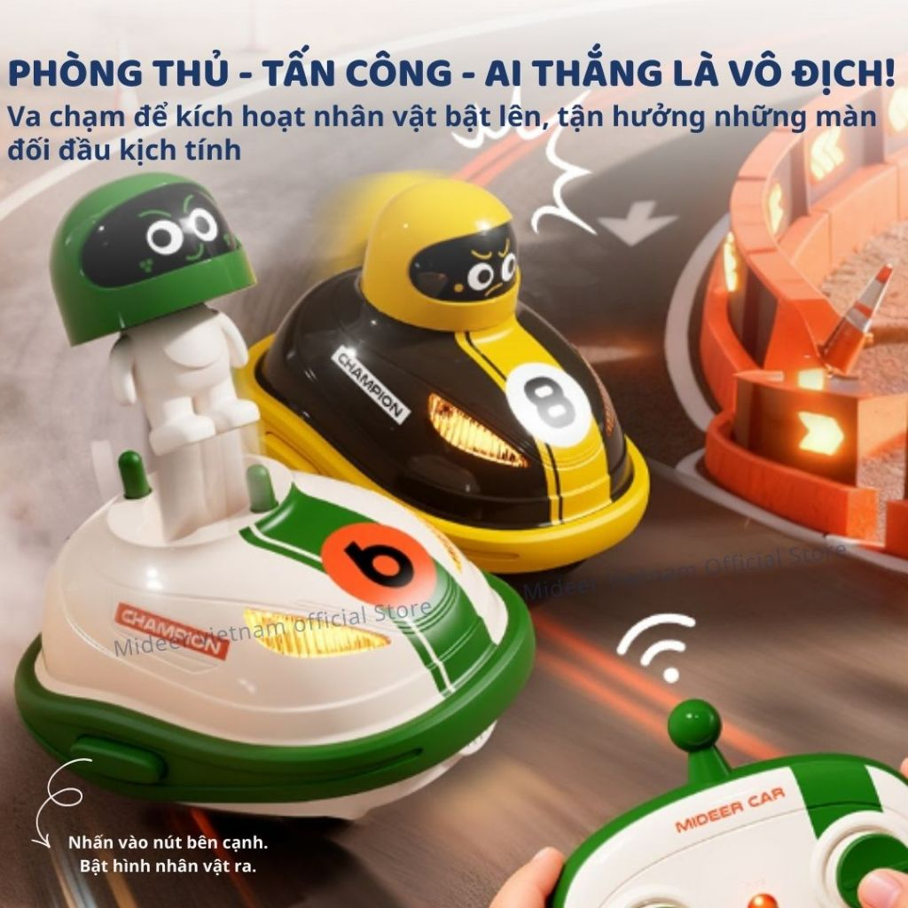Xe Điều Khiển Từ Xa Cho Bé Mideer Dual RC Cars 3+
