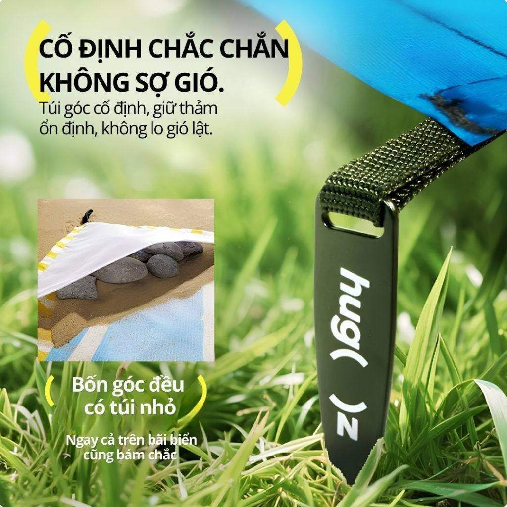Thảm Dã Ngoại Gấp Gọn Hugz Pocket Picnic Mat- Summer Market