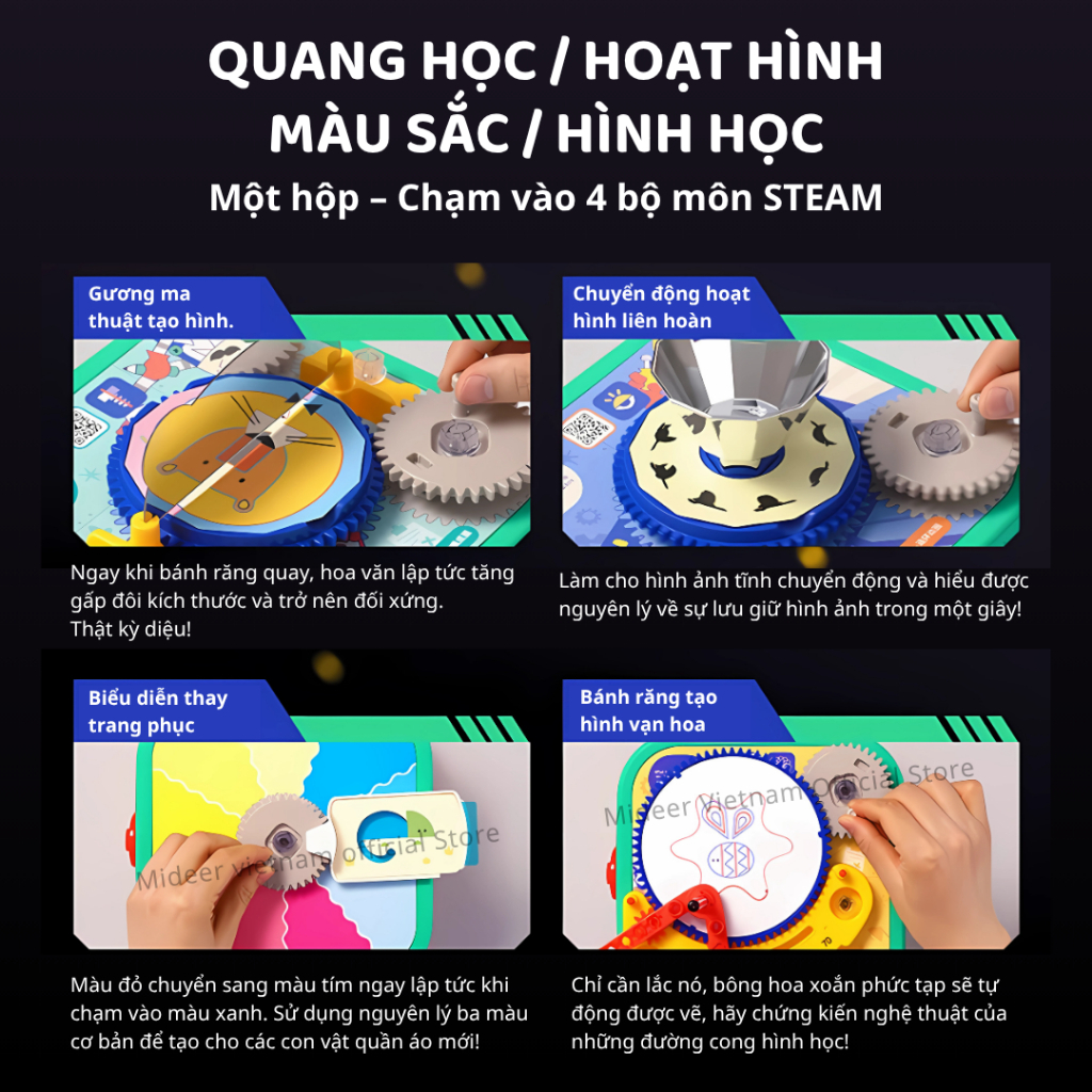Đồ Chơi STEM Lắp Ráp Bánh Răng Mideer Gear Projector 3+