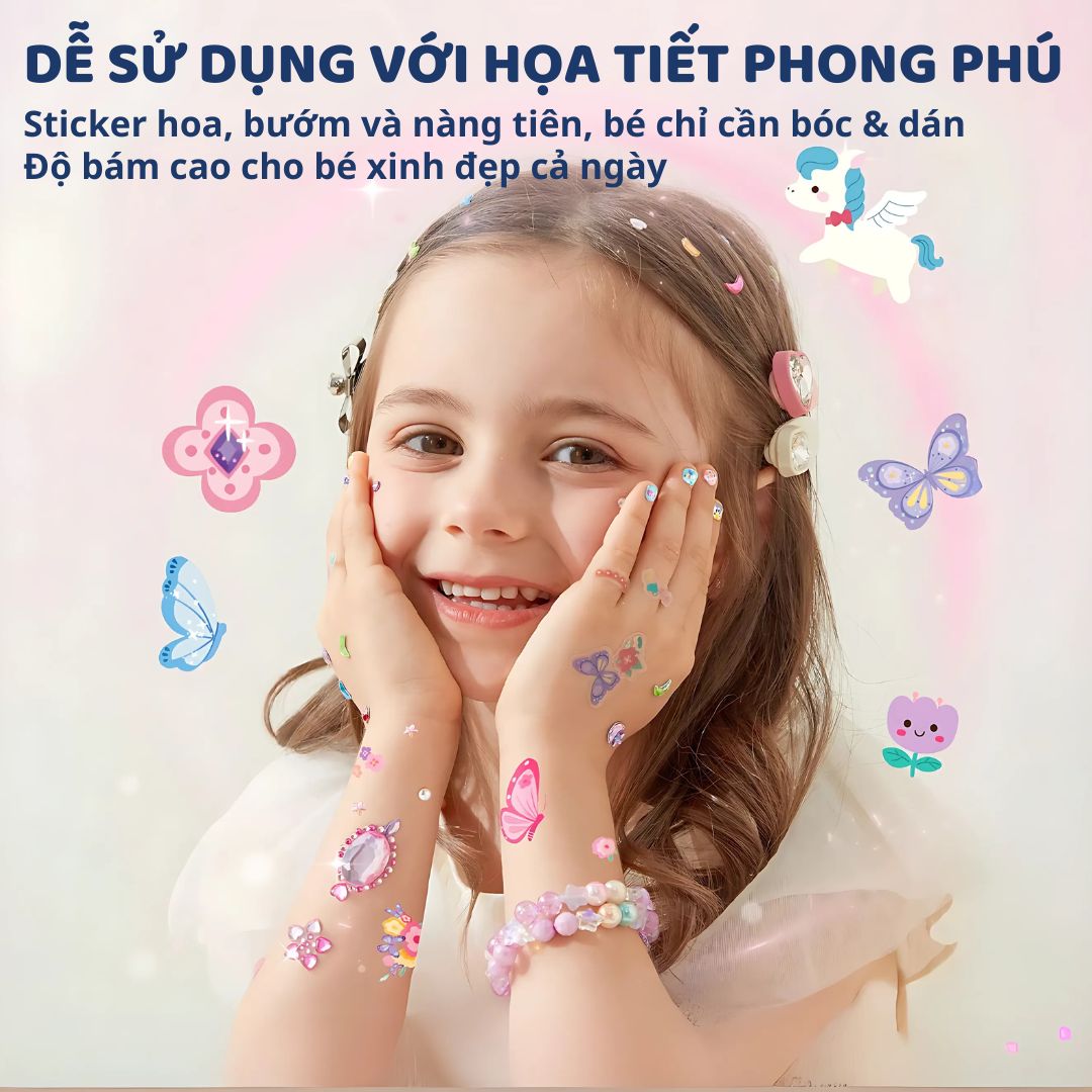 Đồ Chơi Sticker Dán Móng Tay Cho Bé Gái Mideer Garden Fairy Dress Up Sticker Pack 3+