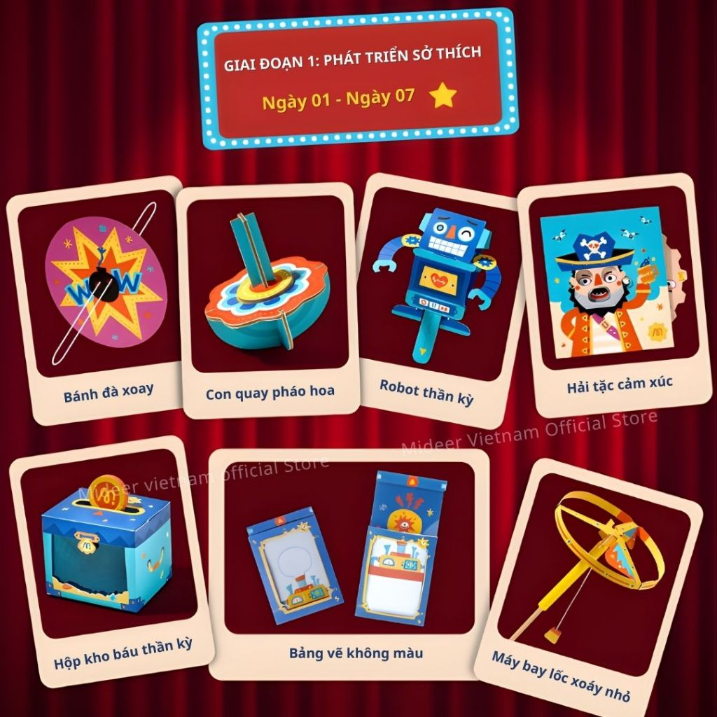 Đồ Chơi STEM Lắp Ráp Mô Hình Mideer Creative 21-Day Craft Adventure 6+
