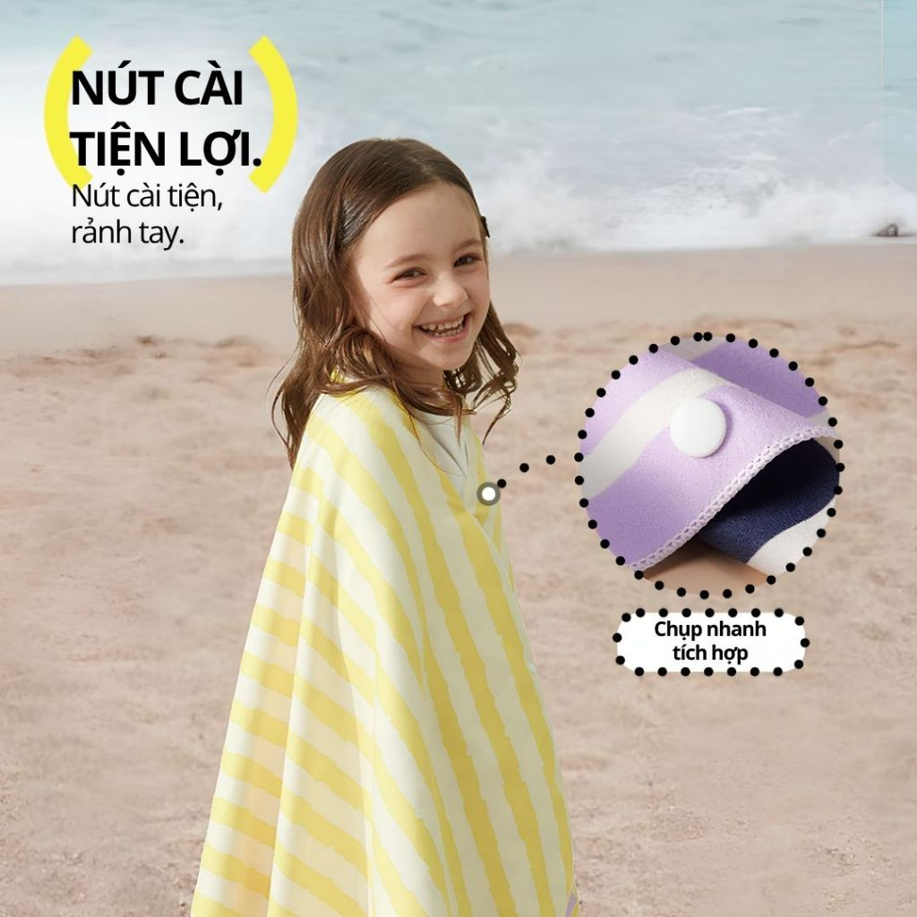 Khăn Tắm Biển Nhanh Khô Hugz Double-Sided Quick-Dry Beach Towel- Sea Salt