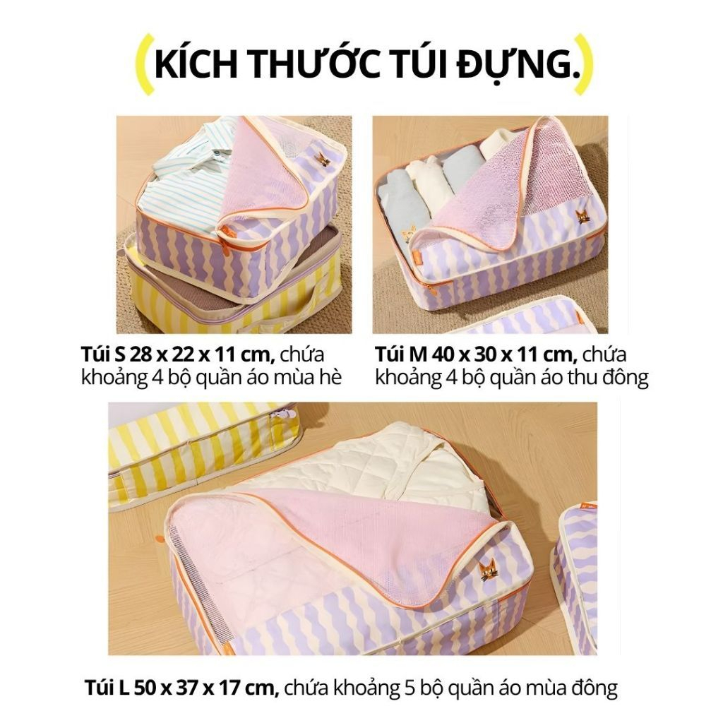 Combo 7 Túi Đựng Đồ Du Lịch Gấp Gọn Hugz- Beach Vacation