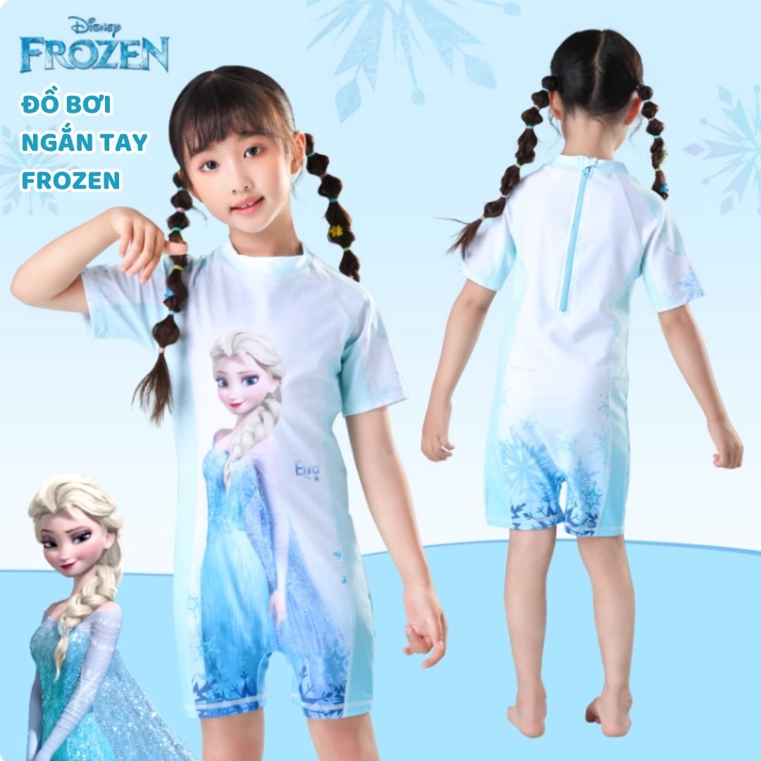 Đồ bơi Cho Bé Gái Size 16 Chính Hãng Mesuca Disney Frozen- Frozen Xanh