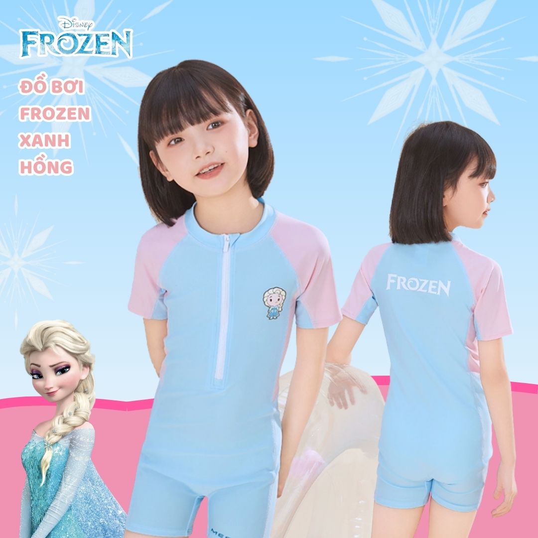 Đồ bơi Cho Bé Gái Size 16 Chính Hãng Mesuca Disney Frozen- Elsa Xanh Hồng