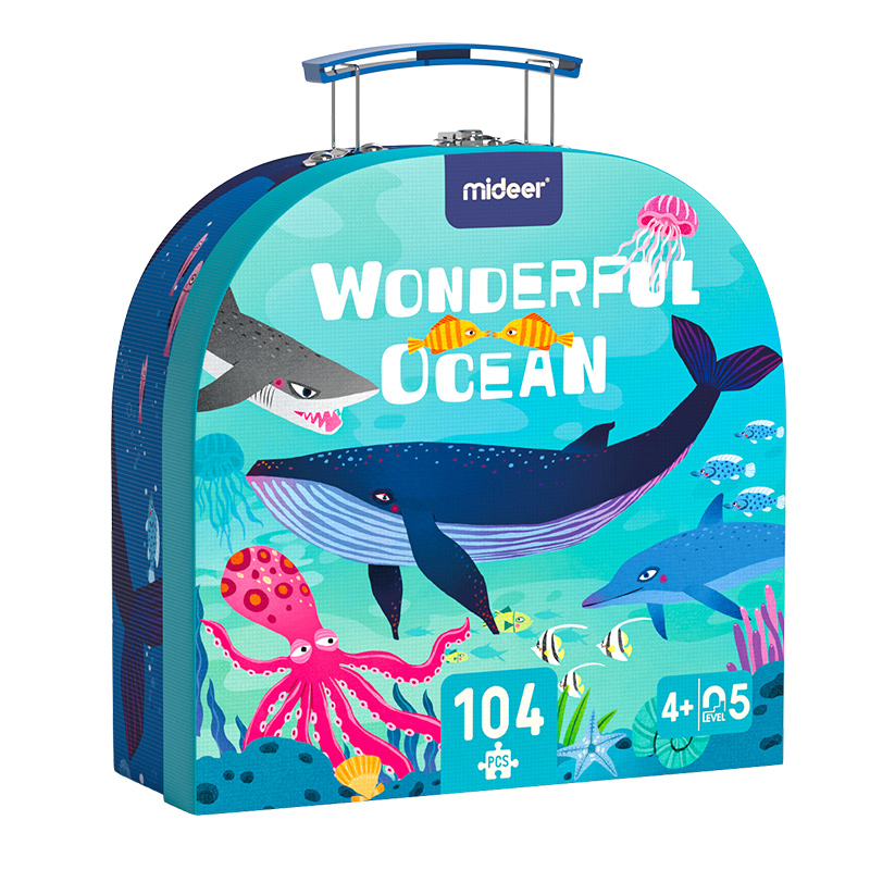 Đồ Chơi Xếp Hình Đại Dương 104 Mảnh Mideer Vali Gift Box Puzzle 4+