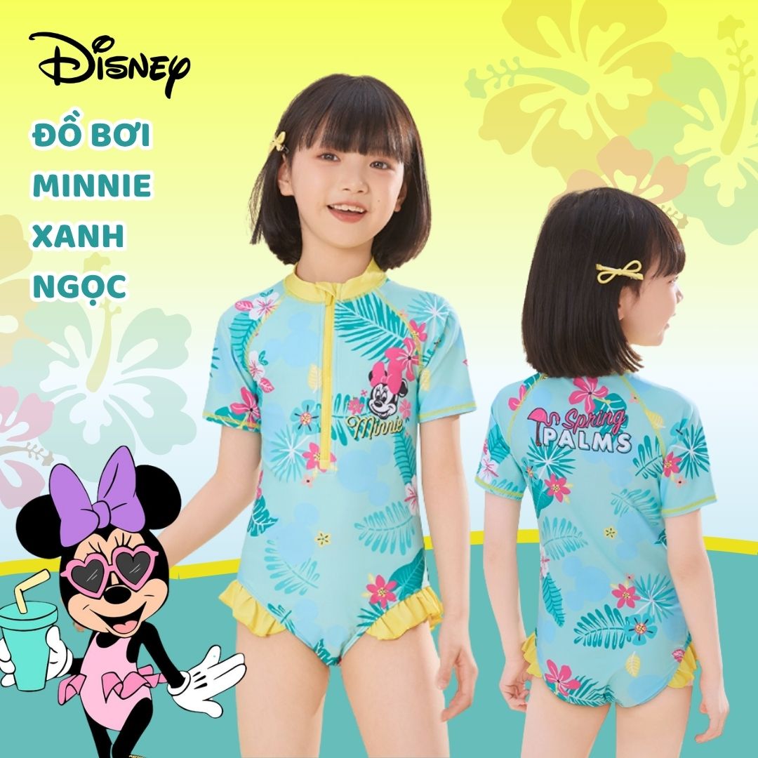 Đồ bơi Cho Bé Gái Size 12 Chính Hãng Mesuca Disney Mickey- Minnie Xanh