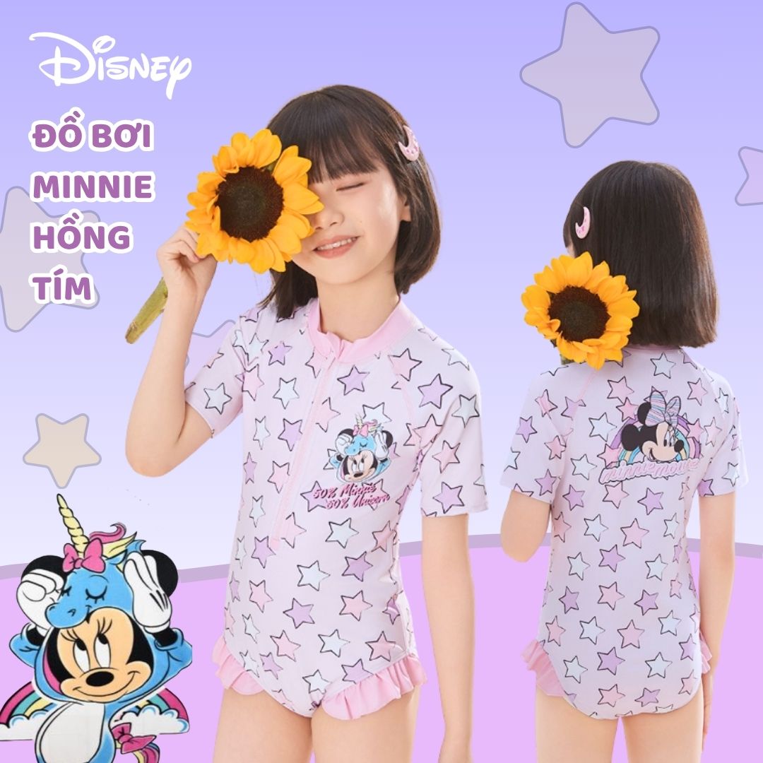 Đồ bơi Cho Bé Gái Size 12 Chính Hãng Mesuca Disney Frozen- Minnie Tím