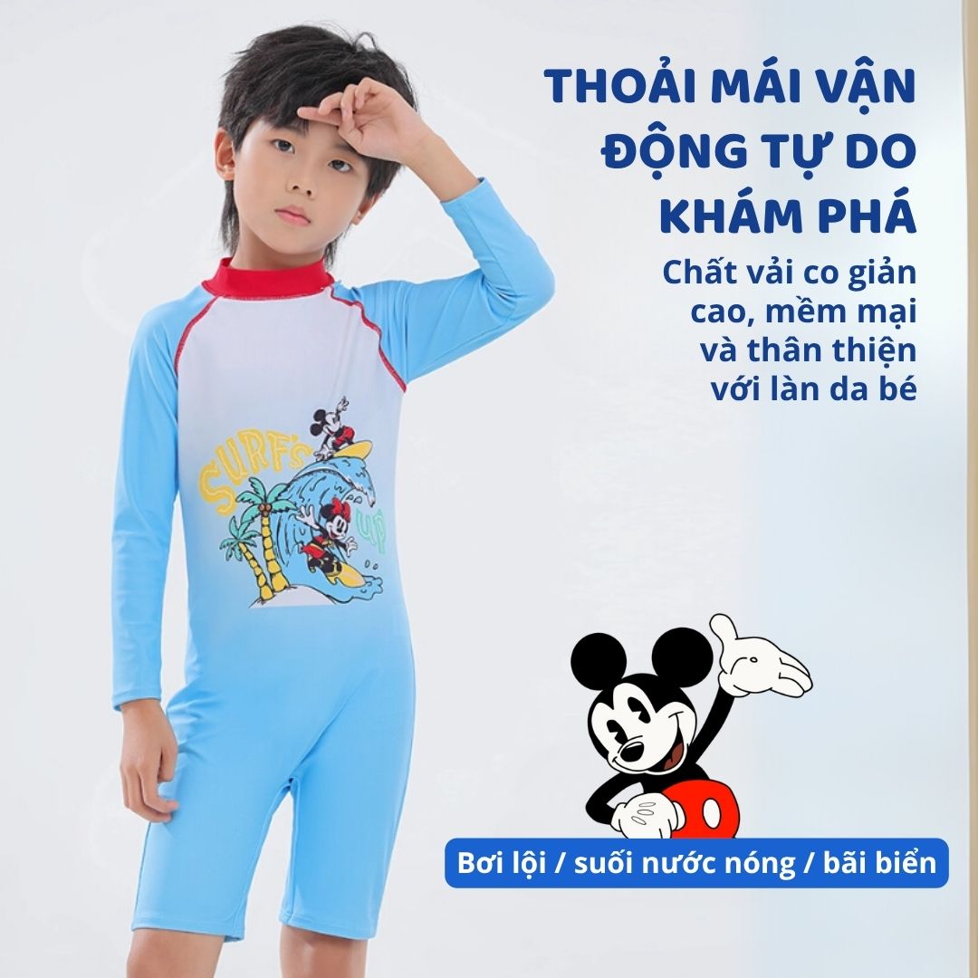 Đồ Bơi Dài Tay Cho Bé Trai Chính Hãng Mesuca Disney Marvel- Mickey ( Size 14 )