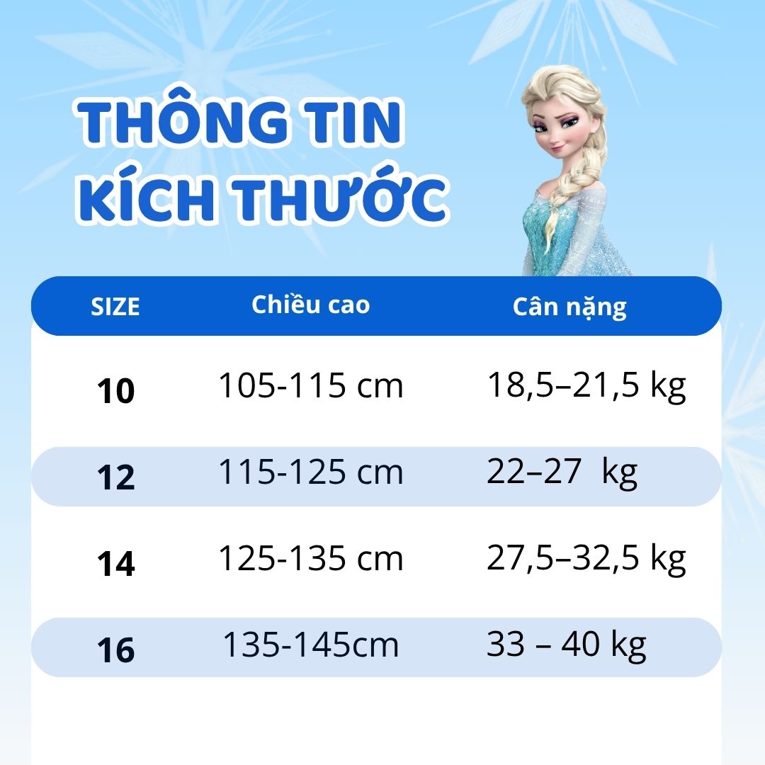 Đồ bơi Cho Bé Gái Size 16 Chính Hãng Mesuca Disney Frozen- Frozen Xanh