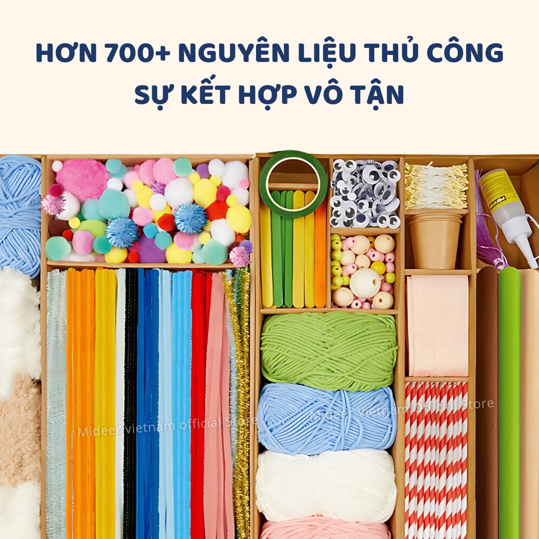 Đồ Chơi Thủ Công Kẽm Nhung Làm Hoa Mideer All-in-One Handicraft Kit 8+